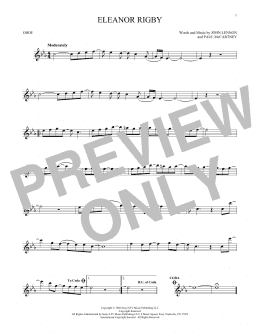 page one of Eleanor Rigby (Oboe Solo)