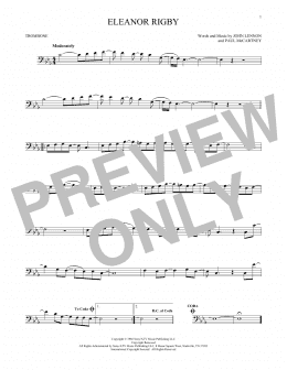 page one of Eleanor Rigby (Trombone Solo)