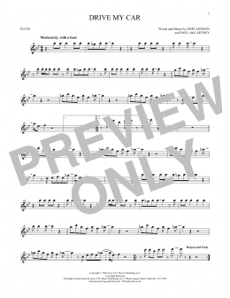 page one of Drive My Car (Flute Solo)