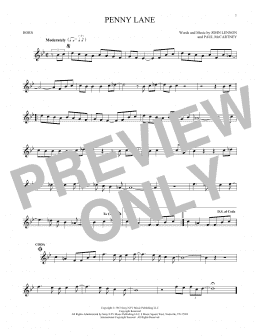 page one of Penny Lane (French Horn Solo)