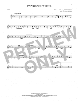 page one of Paperback Writer (French Horn Solo)