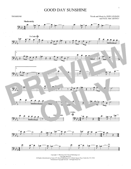 page one of Good Day Sunshine (Trombone Solo)