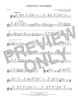 page one of Good Day Sunshine (Flute Solo)