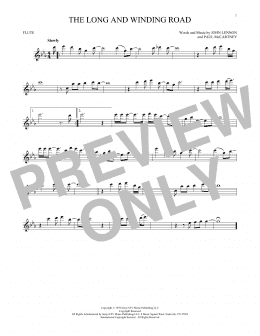 page one of The Long And Winding Road (Flute Solo)