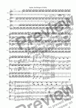 page one of Jupiter from "The Planets" Suite