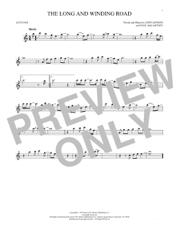 page one of The Long And Winding Road (Alto Sax Solo)
