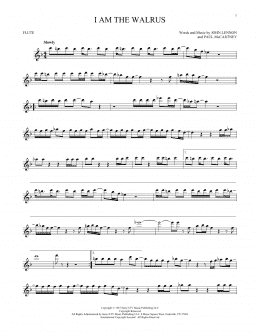 page one of I Am The Walrus (Flute Solo)