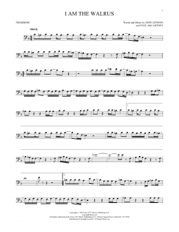 page one of I Am The Walrus (Trombone Solo)