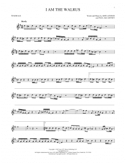 page one of I Am The Walrus (Tenor Sax Solo)