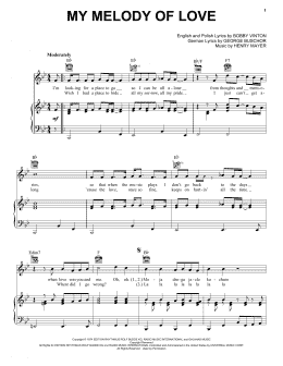 page one of My Melody Of Love (Piano, Vocal & Guitar Chords (Right-Hand Melody))