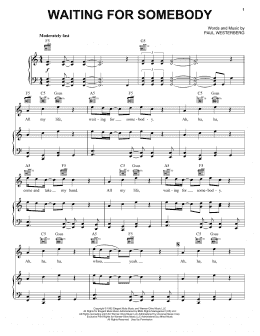 page one of Waiting For Somebody (Piano, Vocal & Guitar Chords (Right-Hand Melody))