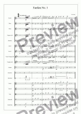 page one of Fanfare in C