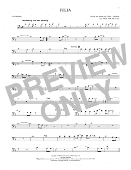 page one of Julia (Trombone Solo)