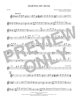 page one of Martha My Dear (Flute Solo)