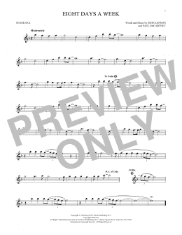 page one of Eight Days A Week (Tenor Sax Solo)