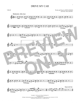 page one of Drive My Car (Violin Solo)