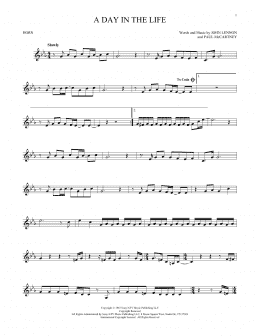page one of A Day In The Life (French Horn Solo)