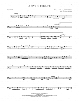 page one of A Day In The Life (Trombone Solo)