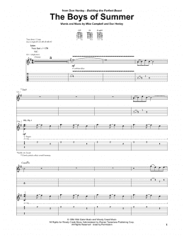 page one of The Boys Of Summer (Guitar Tab)