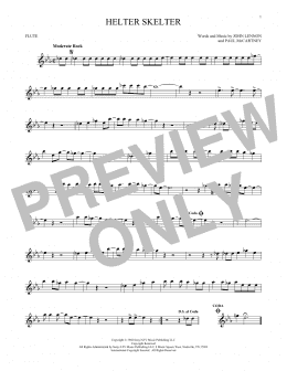 page one of Helter Skelter (Flute Solo)