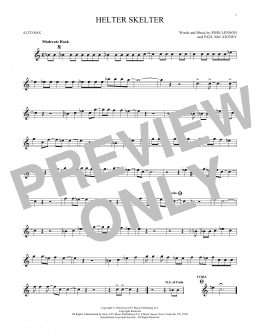 page one of Helter Skelter (Alto Sax Solo)