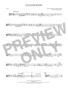 page one of Eleanor Rigby (Viola Solo)