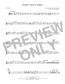 page one of Every Little Thing (Tenor Sax Solo)