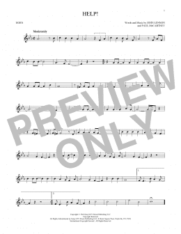 page one of Help! (French Horn Solo)