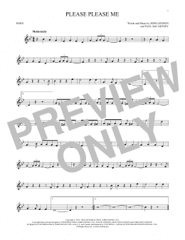 page one of Please Please Me (French Horn Solo)