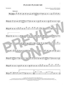 page one of Please Please Me (Trombone Solo)