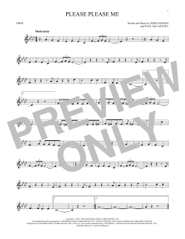 page one of Please Please Me (Oboe Solo)