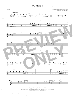 page one of No Reply (Flute Solo)