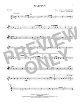 page one of No Reply (Trumpet Solo)
