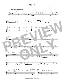 page one of Misty (French Horn Solo)