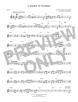 page one of A Night In Tunisia (French Horn Solo)