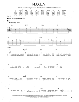 page one of H.O.L.Y. (Guitar Lead Sheet)