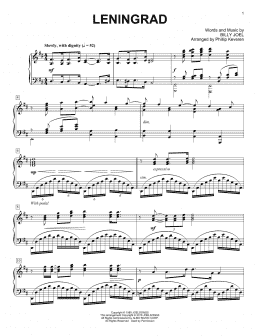 page one of Leningrad [Classical version] (arr. Phillip Keveren) (Piano Solo)