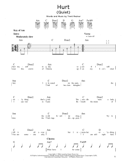 page one of Hurt (Quiet) (Guitar Lead Sheet)