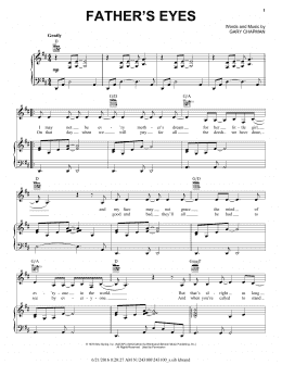 page one of Father's Eyes (Piano, Vocal & Guitar Chords (Right-Hand Melody))