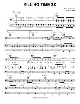 page one of Killing Time 2.0 (Piano, Vocal & Guitar Chords (Right-Hand Melody))