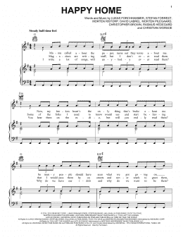 page one of Happy Home (Piano, Vocal & Guitar Chords (Right-Hand Melody))
