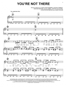 page one of You're Not There (Piano, Vocal & Guitar Chords (Right-Hand Melody))