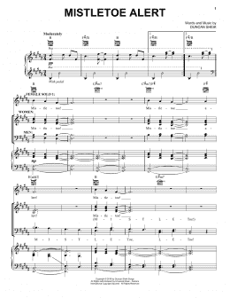 page one of Mistletoe Alert (Piano, Vocal & Guitar Chords (Right-Hand Melody))