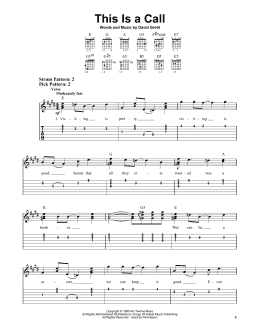 page one of This Is A Call (Easy Guitar Tab)