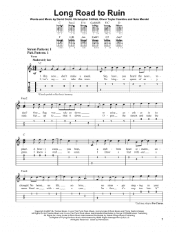 page one of Long Road To Ruin (Easy Guitar Tab)