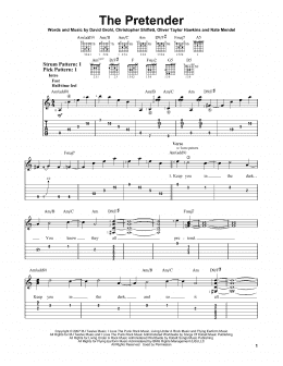 page one of The Pretender (Easy Guitar Tab)
