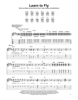page one of Learn To Fly (Easy Guitar Tab)