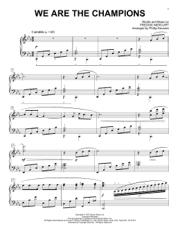 page one of We Are The Champions [Classical version] (arr. Phillip Keveren) (Piano Solo)