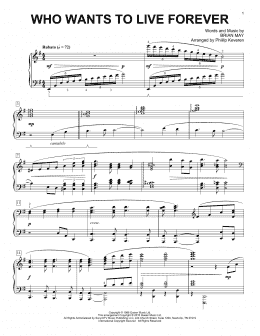 page one of Who Wants To Live Forever [Classical version] (arr. Phillip Keveren) (Piano Solo)