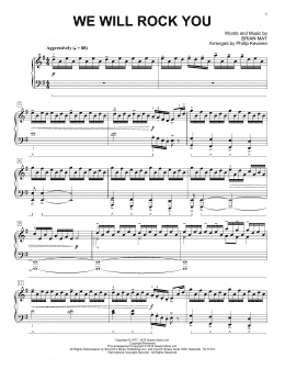 page one of We Will Rock You [Classical version] (arr. Phillip Keveren) (Piano Solo)